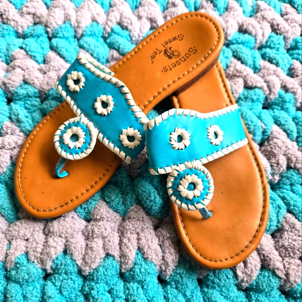 Sunsets Sweet Tea Sandals/flip flops-Size 7M